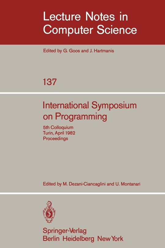 Couverture_International Symposium on Programming