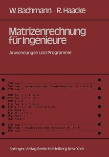 Front cover_Matrizenrechnung für Ingenieure