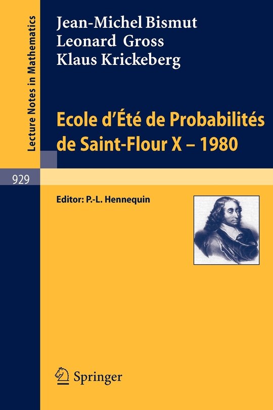 Couverture_Ecole d'Ete de Probabilites de Saint-Flour X, 1980