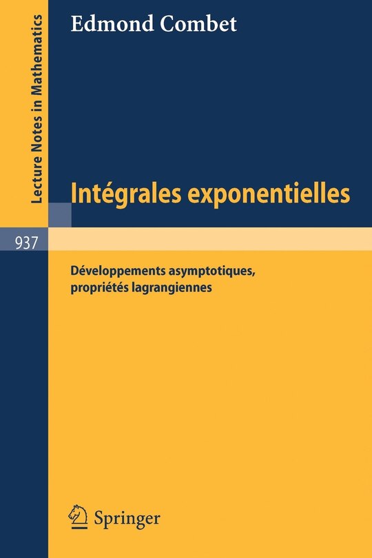 Front cover_Integrales Exponentielles