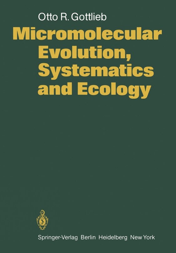 Front cover_Micromolecular Evolution, Systematics and Ecology