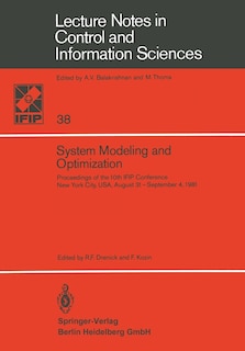 Front cover_System Modeling and Optimization