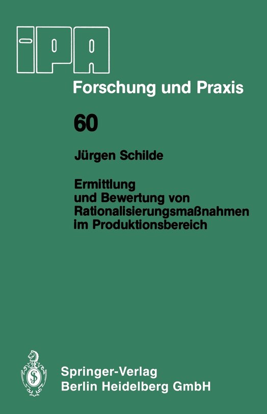Front cover_Ermittlung Und Bewertung Von Rationalisierungsmaßnahmen Im Produktionsbereich