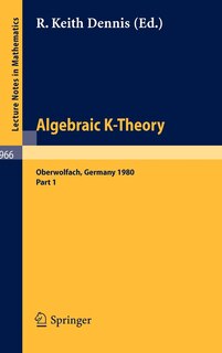 Couverture_Algebraic K-Theory. Proceedings of a Conference Held at Oberwolfach, June 1980