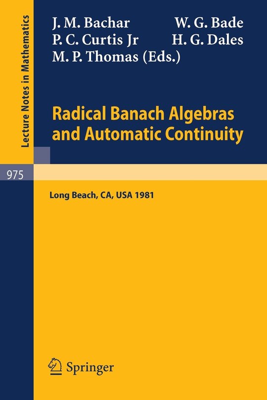 Front cover_Radical Banach Algebras and Automatic Continuity