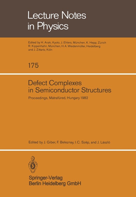 Couverture_Defect Complexes in Semiconductor Structures