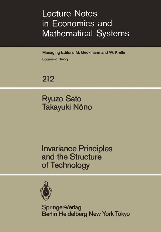 Front cover_Invariance Principles and the Structure of Technology
