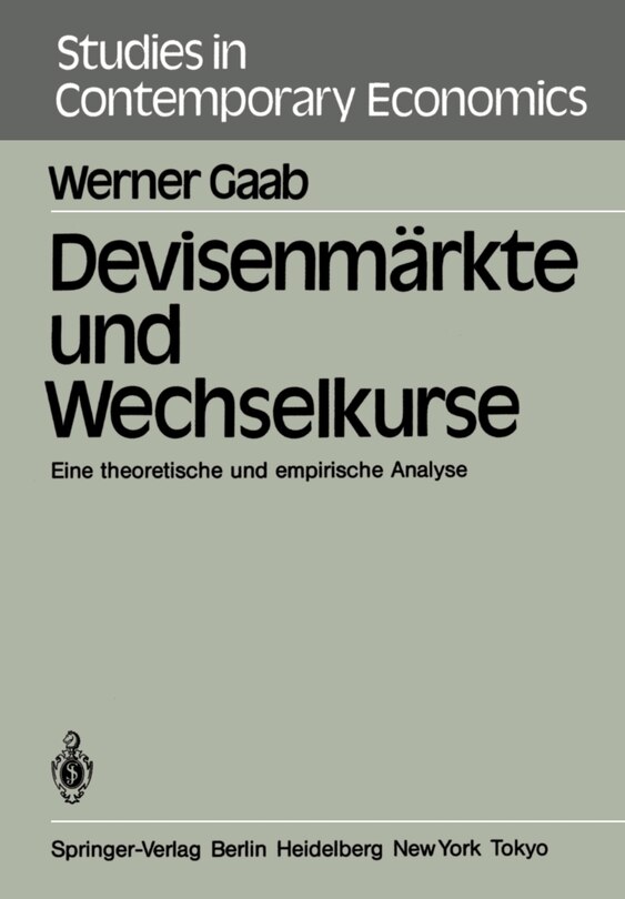 Front cover_Devisenmärkte und Wechselkurse