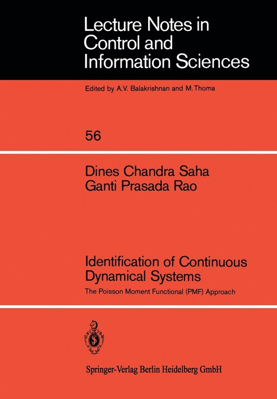 Front cover_Identification Of Continuous Dynamical Systems