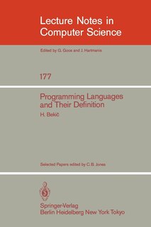 Front cover_Programming Languages and their Definition