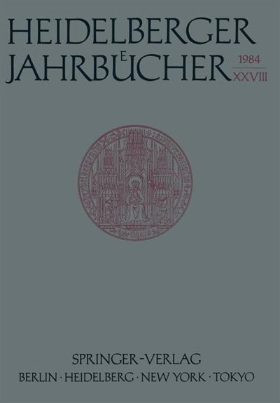 Front cover_Heidelberger Jahrbücher