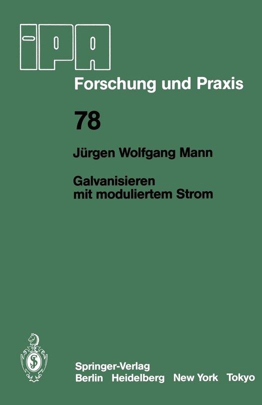 Front cover_Galvanisieren mit moduliertem Strom