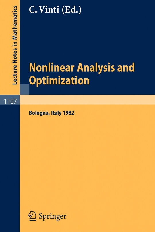 Front cover_Nonlinear Analysis and Optimization