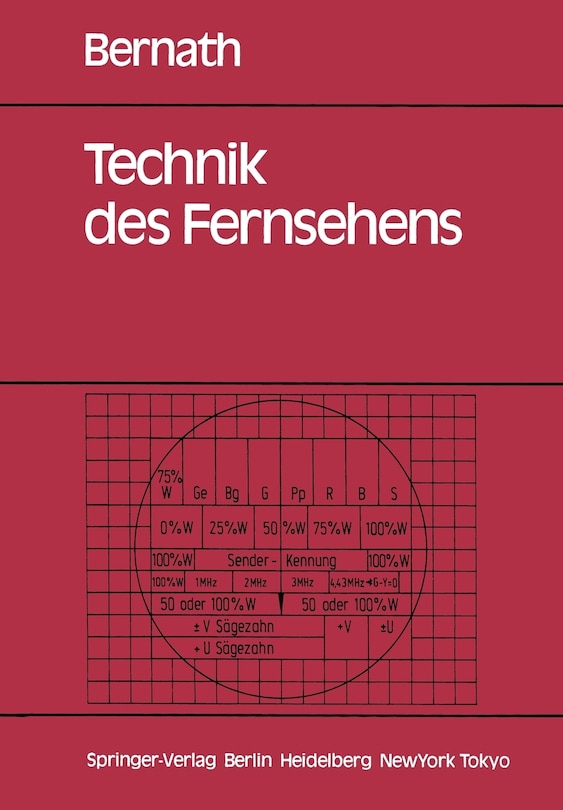 Technik des Fernsehens: Aufnahme, Wiedergabe, Speicherung, Übertragung, Empfang, Meßtechnik, Qualitätskriterien