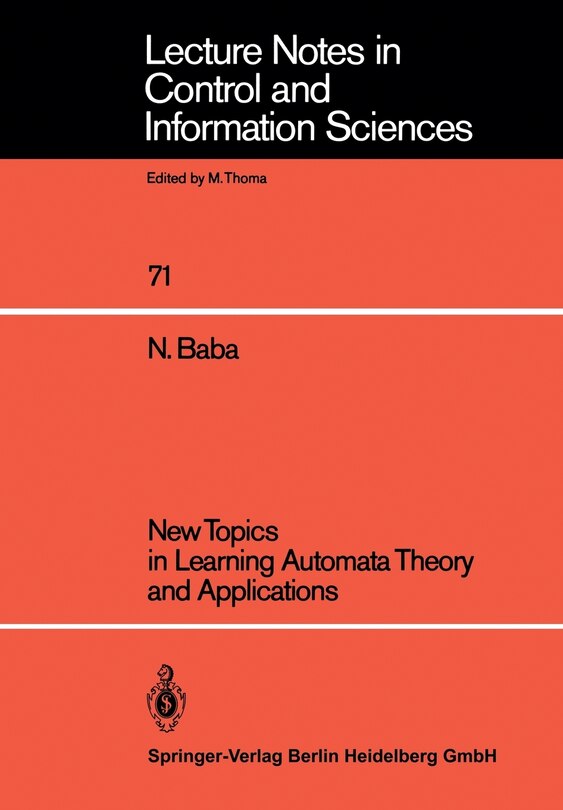Couverture_New Topics In Learning Automata Theory And Applications