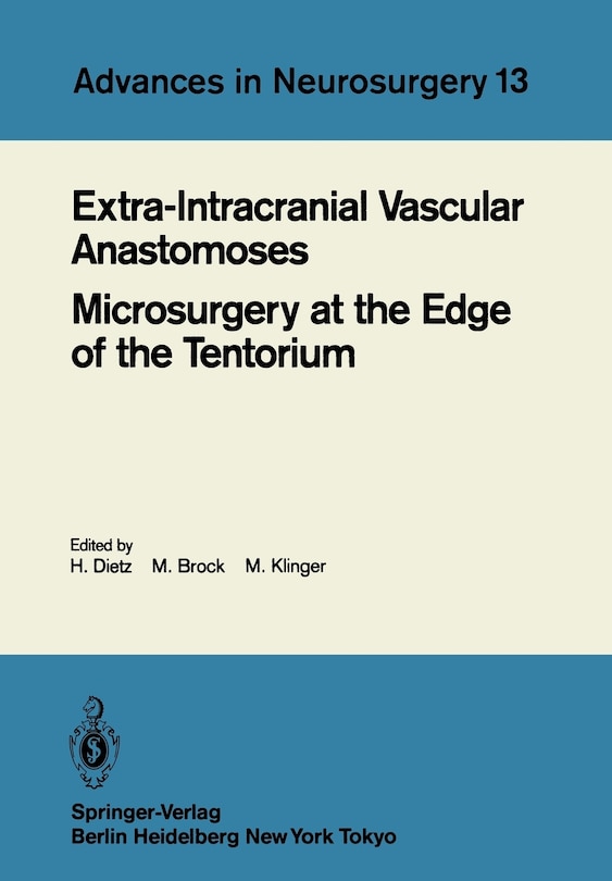 Front cover_Extra-Intracranial Vascular Anastomoses Microsurgery at the Edge of the Tentorium