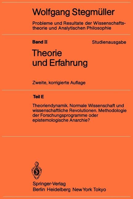 Couverture_Theoriendynamik Normale Wissenschaft und wissenschaftliche Revolutionen Methodologie der Forschungsprogramme oder epistemologische Anarchie?