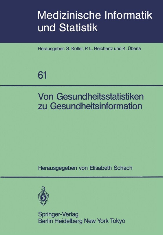 Front cover_Von Gesundheitsstatistiken zu Gesundheitsinformation