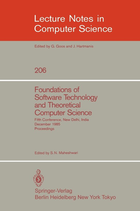 Couverture_Foundations of Software Technology and Theoretical Computer Science
