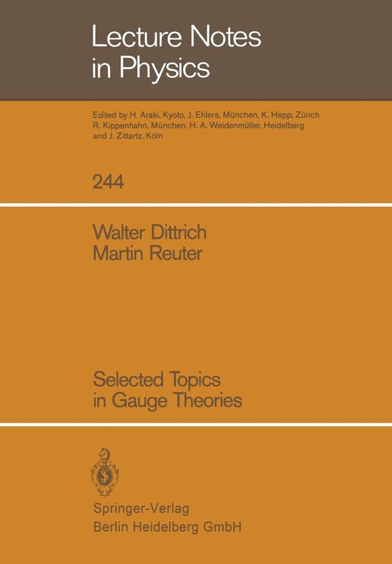 Front cover_Selected Topics in Gauge Theories