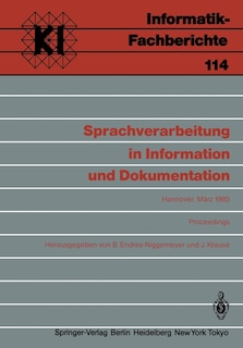 Front cover_Sprachverarbeitung in Information Und Dokumentation