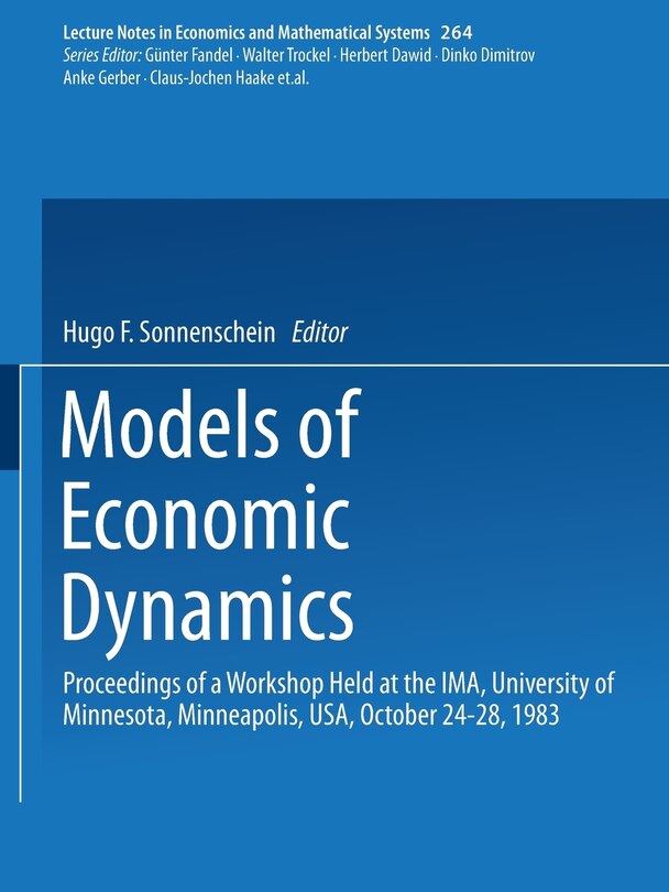 Couverture_Models of Economic Dynamics