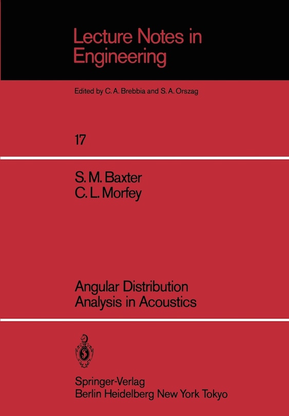 Couverture_Angular Distribution Analysis in Acoustics