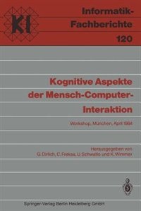 Front cover_Kognitive Aspekte der Mensch-Computer-Interaktion