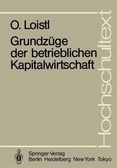 Front cover_Grundzüge Der Betrieblichen Kapitalwirtschaft