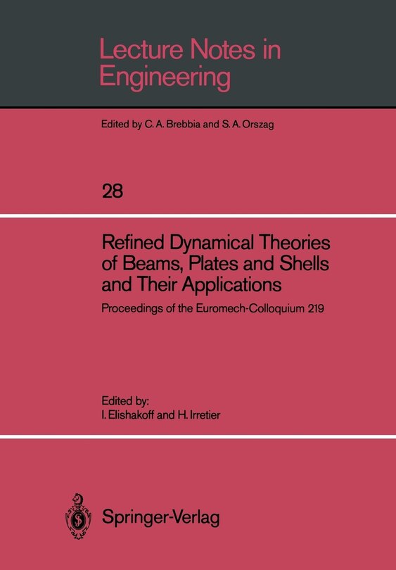 Couverture_Refined Dynamical Theories of Beams, Plates and Shells and Their Applications