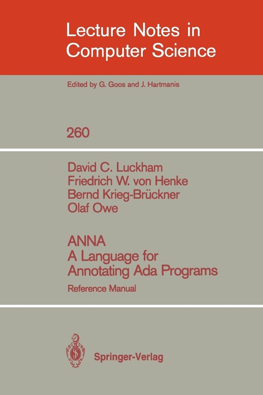 Front cover_ANNA A Language for Annotating Ada Programs