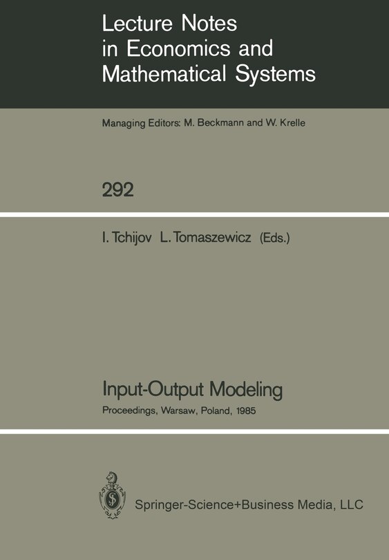 Front cover_Input-Output Modeling