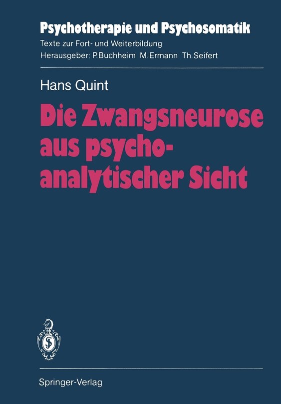 Front cover_Die Zwangsneurose Aus Psychoanalytischer Sicht