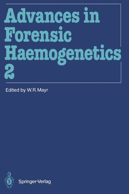 Front cover_Advances in Forensic Haemogenetics