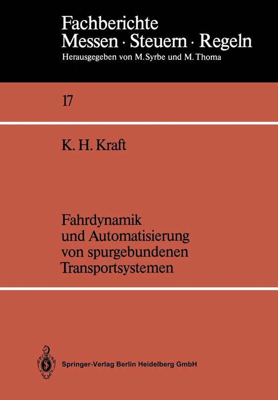 Couverture_Fahrdynamik und Automatisierung von spurgebundenen Transportsystemen