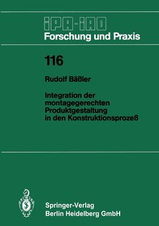 Front cover_Integration der montagegerechten Produktgestaltung in den Konstruktionsprozeß