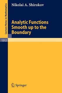 Front cover_Analytic Functions Smooth up to the Boundary