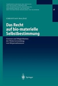 Front cover_Das Recht auf bio-materielle Selbstbestimmung