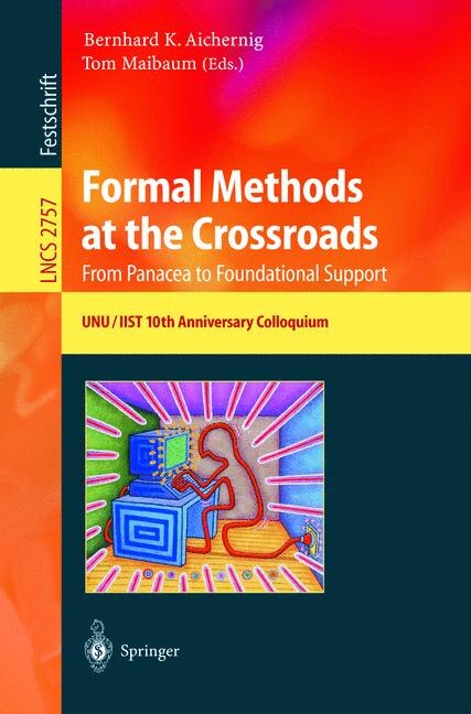 Couverture_Formal Methods at the Crossroads. From Panacea to Foundational Support