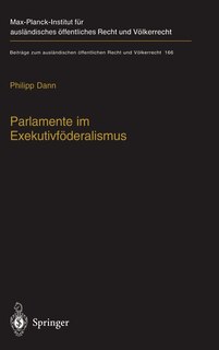 Front cover_Parlamente im Exekutivföderalismus
