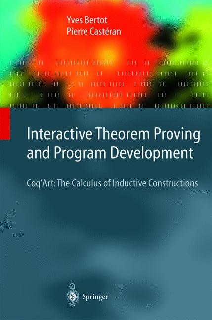 Front cover_Interactive Theorem Proving And Program Development