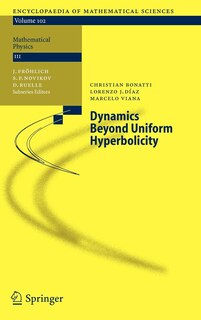 Front cover_Dynamics Beyond Uniform Hyperbolicity