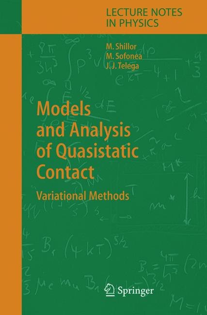 Front cover_Models and Analysis of Quasistatic Contact