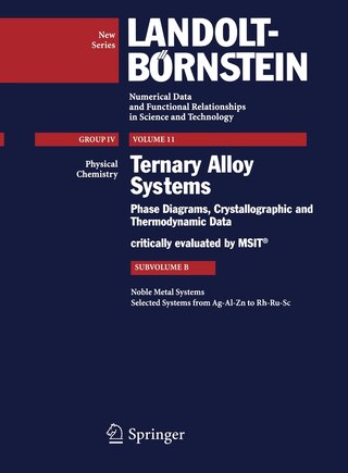 Noble Metal Systems. Selected Systems from Ag-Al-Zn to Rh-Ru-Sc