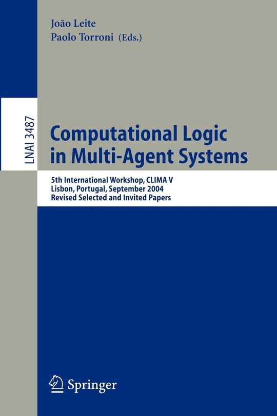 Front cover_Computational Logic in Multi-Agent Systems