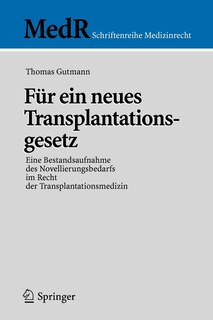 Front cover_Für ein neues Transplantationsgesetz