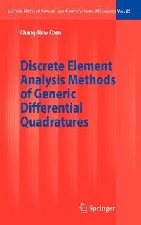 Couverture_Discrete Element Analysis Methods of Generic Differential Quadratures
