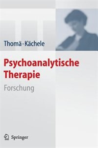 Front cover_Psychoanalytische Therapie