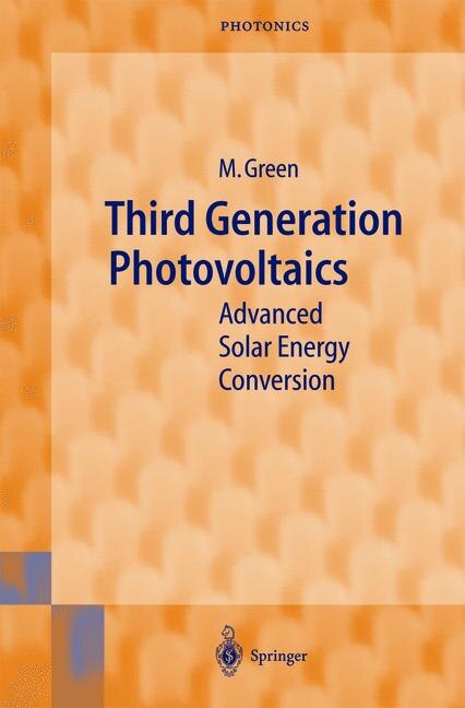 Couverture_Third Generation Photovoltaics
