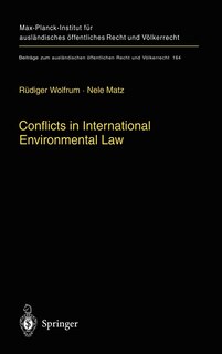 Couverture_Conflicts In International Environmental Law